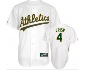 mlb jerseys oakland athletics #4 crisp white