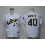 mlb jerseys oakland athletics #40 bailey white (cool base)