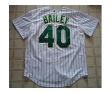 mlb jerseys oakland athletics #40 bailey white[strip]