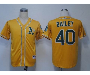 mlb jerseys oakland athletics #40 bailey yellow