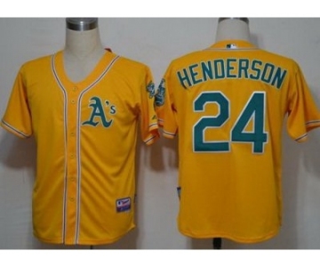 mlb jerseys oakland athletics #42 rivkey henderson yellow