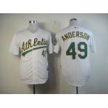 mlb jerseys oakland athletics #49 anderson white