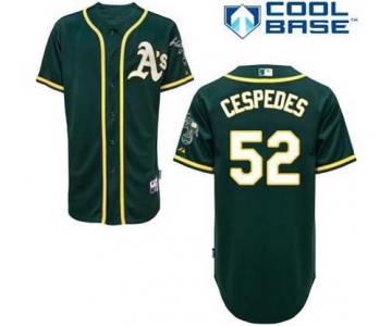 mlb jerseys oakland athletics #52 yoenis cespedes green[2014 new]