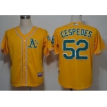 mlb jerseys oakland athletics #52 yoenis cespedes yellow