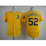 mlb jerseys oakland athletics #52 yoenis cespedes yellow[number black]