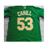 mlb jerseys oakland athletics #53 cahill green