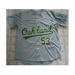 mlb jerseys oakland athletics #53 cahill grey