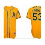 mlb jerseys oakland athletics #53 cahill yellow