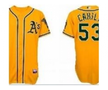 mlb jerseys oakland athletics #53 cahill yellow