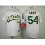 mlb jerseys oakland athletics #54 gray white