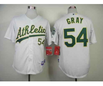 mlb jerseys oakland athletics #54 gray white