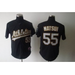 mlb jerseys oakland athletics #55 matsui black