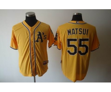 mlb jerseys oakland athletics #55 matsui yellow