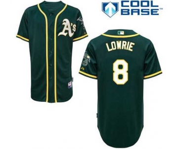 mlb jerseys oakland athletics #8 lowrie green[2014 new][lowrie]