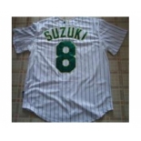 mlb jerseys oakland athletics #8 suzuki white[strip]