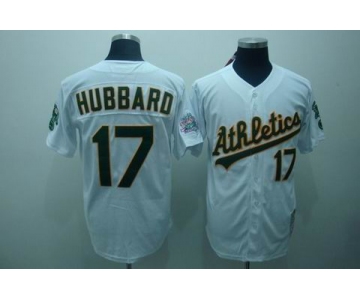 mlb oakland athletics #17 hubbard m&n white