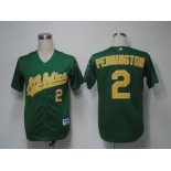 mlb oakland athletics #2 pennington green