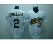 mlb oakland athletics #2  phillips m&n white