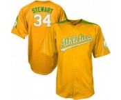 mlb oakland athletics #34 stewart m&n orange