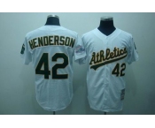 mlb oakland athletics #42 henderson m&n white