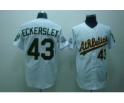 mlb oakland athletics #43 eckersley m&n white