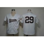 mlb jerseys St. louis browns #29 satchel paige cream [M&N]