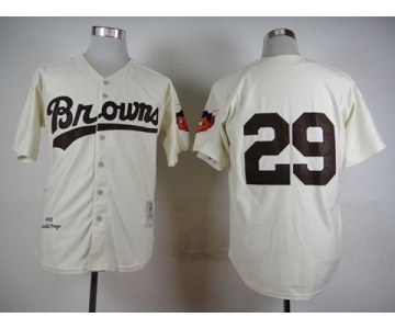 mlb jerseys st.louis browns #29 paige cream[m&n 1953]