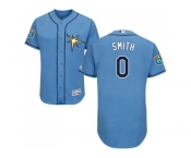 Men Tampa Bay Rays #0 Mallex Smith Light Blue Flexbase Authentic Collection Stitched MLB Jersey