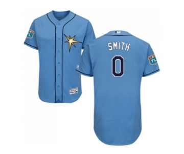 Men Tampa Bay Rays #0 Mallex Smith Light Blue Flexbase Authentic Collection Stitched MLB Jersey