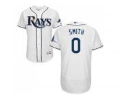 Men Tampa Bay Rays #0 Mallex Smith White Flexbase Authentic Collection Stitched MLB Jersey