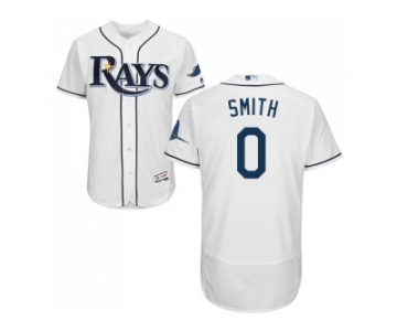 Men Tampa Bay Rays #0 Mallex Smith White Flexbase Authentic Collection Stitched MLB Jersey