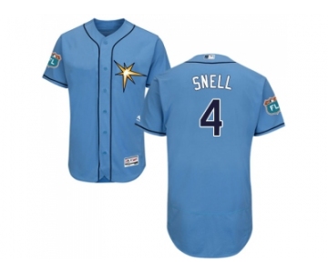 Men Tampa Bay Rays #4 Blake Snell Light Blue Flexbase Authentic Collection Stitched MLB Jersey