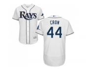 Men Tampa Bay Rays #44 CJ Cron White Flexbase Authentic Collection Stitched MLB Jersey