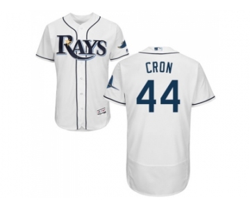 Men Tampa Bay Rays #44 CJ Cron White Flexbase Authentic Collection Stitched MLB Jersey