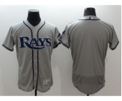 Men Tampa Bay Rays Blank Majestic Gray Flexbase Authentic Collection Jersey