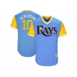 Men's 2017 Little League World Series Rays #10 Corey Dickerson Dickerson Light Blue Jersey