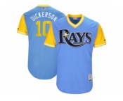 Men's 2017 Little League World Series Rays #10 Corey Dickerson Dickerson Light Blue Jersey