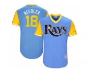 Men's 2017 Little League World Series Rays #18 Peter Bourjos Needler Light Blue Jersey