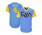 Men's 2017 Little League World Series Rays #4 Blake Snell Zilla Light Blue Jersey