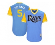 Men's 2017 Little League World Series Rays #5 Matt Duffy Duffman Light Blue Jersey