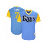 Men's 2017 Little League World Series Rays #7 Logan Morrison Lomo Light Blue Jersey