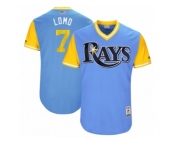 Men's 2017 Little League World Series Rays #7 Logan Morrison Lomo Light Blue Jersey