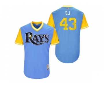 Men's 2017 Little League World Series Rays Dan Jennings #43 DJ Light Blue Jersey