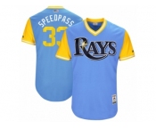 Men's 2017 Little League World Series Rays Steve Cishek #33 Speedpass Light Blue Jersey