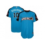 Men's Majestic Tampa Bay Rays #10 Corey Dickerson Replica Blue American League 2017 MLB All-Star MLB Jersey