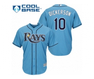 Men's Majestic Tampa Bay Rays #10 Corey Dickerson Replica Light Blue Alternate 2 Cool Base MLB Jersey