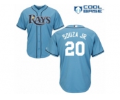 Men's Majestic Tampa Bay Rays #20 Steven Souza Replica Light Blue Alternate 2 Cool Base MLB Jersey