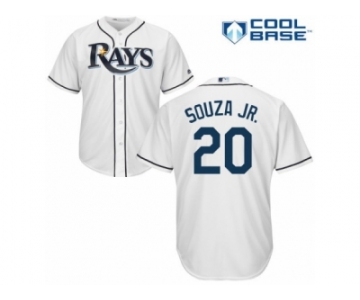 Men's Majestic Tampa Bay Rays #20 Steven Souza Replica White Home Cool Base MLB Jersey