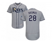 Men's Majestic Tampa Bay Rays #28 Colby Rasmus Grey Flexbase Authentic Collection MLB Jersey