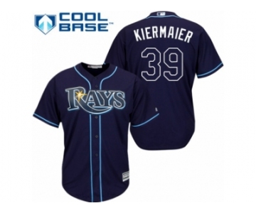 Men's Majestic Tampa Bay Rays #39 Kevin Kiermaier Authentic Navy Blue Alternate Cool Base MLB Jersey